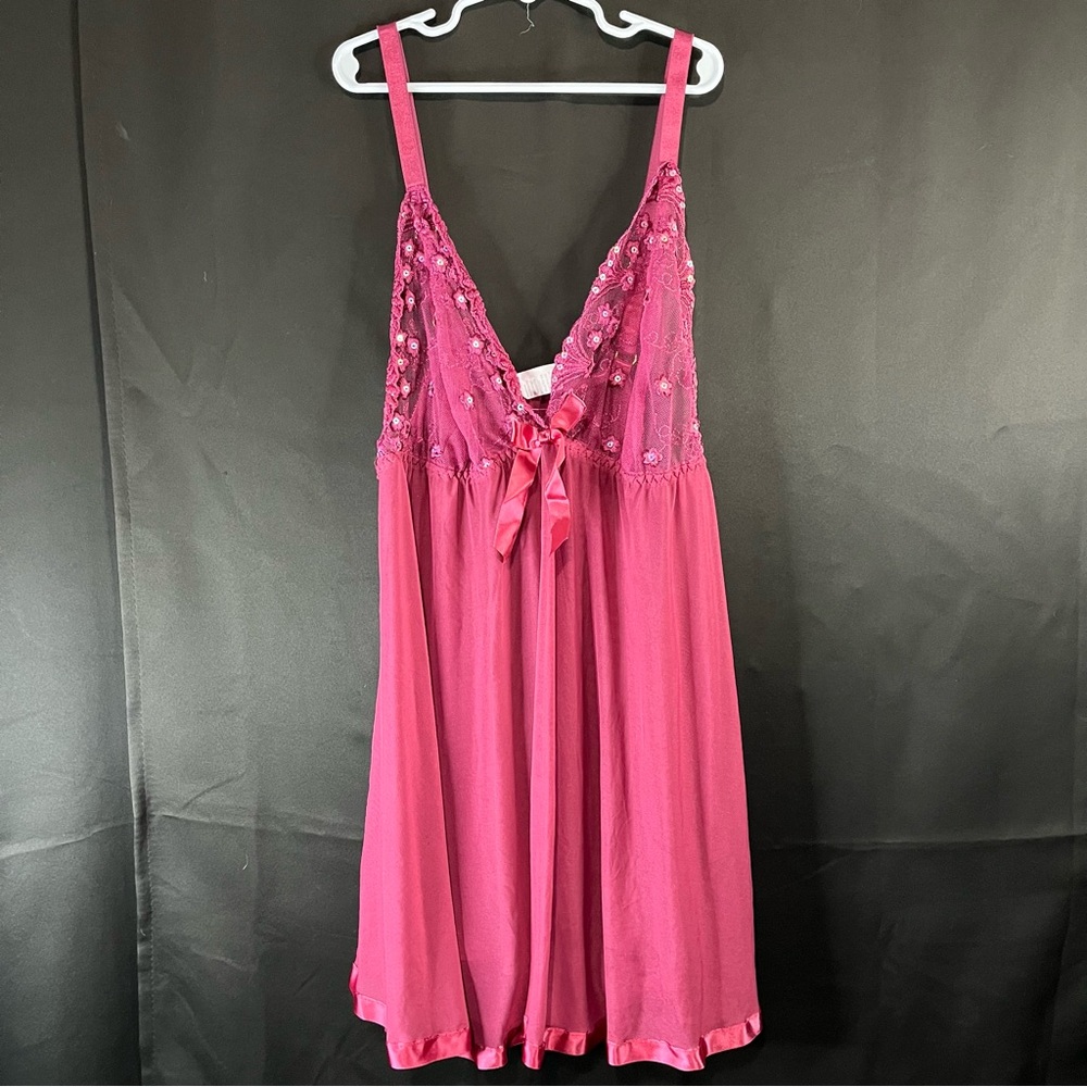 Reddish Pink Nighty No Brand Size 2X see pics for condition.